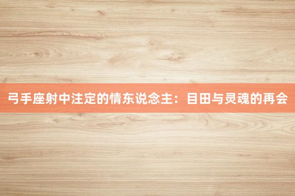 弓手座射中注定的情东说念主：目田与灵魂的再会